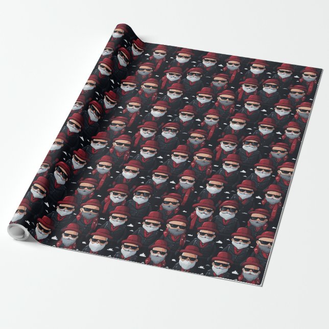 Cholo Santa Wrapping Paper (Unrolled)