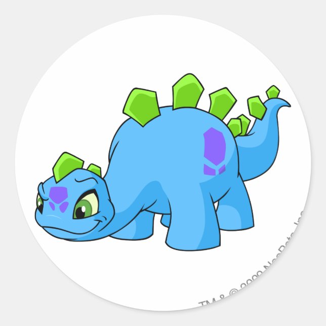 Chomby Blue Classic Round Sticker (Front)