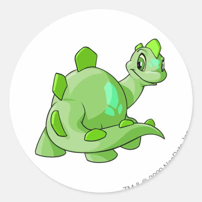 Chomby Green Classic Round Sticker (Front)