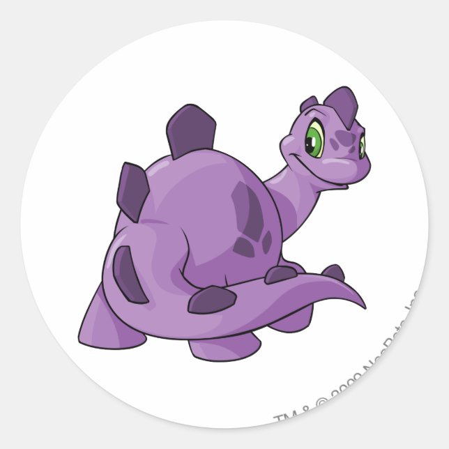 Chomby Purple Classic Round Sticker (Front)