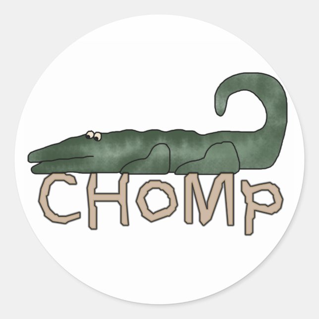 Chomp Alligator  Classic Round Sticker (Front)