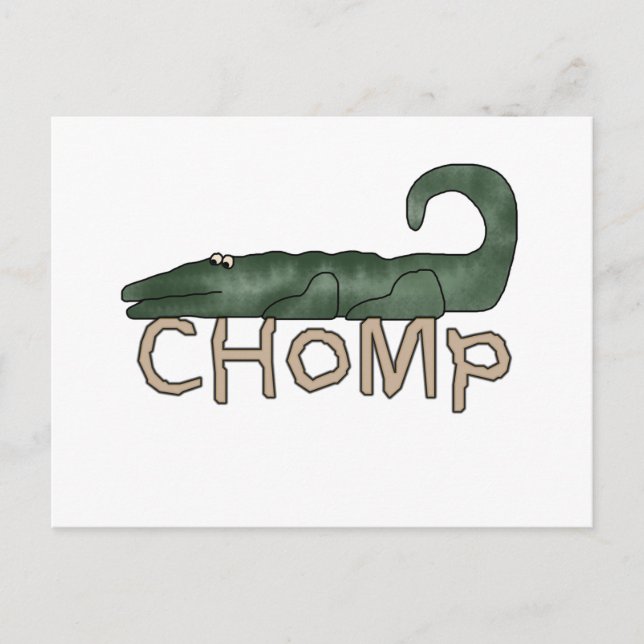 Chomp Alligator Tshirts and Gifts Postcard (Front)