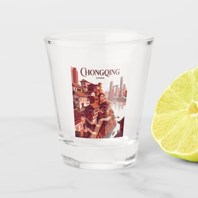 Chongqing China Shot Glass (Front)