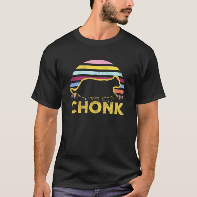 Chonk Big Fat Cats Meme T-Shirt (Front)