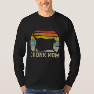 Chonk Cat Mum Scale Meme Funny Retro Style Mummy C T-Shirt
