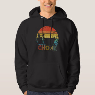 Chonk Cat Scale Meme Retro Style Vintage Cats Meme Hoodie