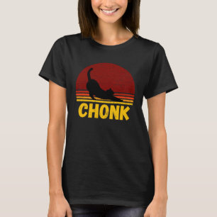 Chonk Cat Scale Retro Style Vintage Cubby Stretch T-Shirt