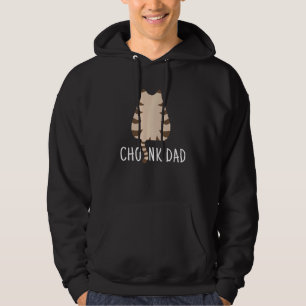 Chonk Dad Funny Cat Scale Meme Hoodie