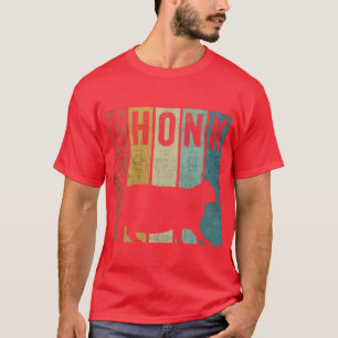 Chonk Distressed 70S 80S Style Fat Cat Meme vintag T-Shirt