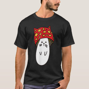 Chonk Kitty Cute Little Mushi Kitty Little Mushroo T-Shirt