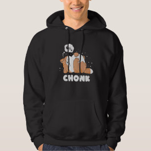 Chonk Lazy Cat Does Not Approve Meme Hoodie