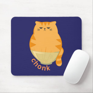 Chonk Orange Cat Mouse Pad