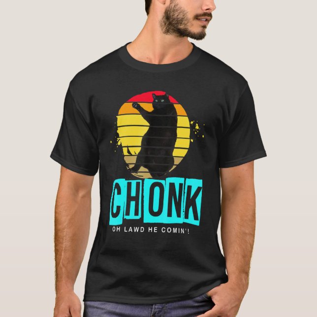 Chonk Scale Cat Meme Memes T-Shirt (Front)