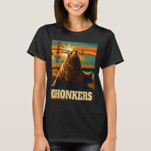 Chonkers Funny Sea Lion School Summer Mode Beach T-Shirt