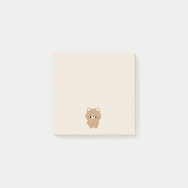 Chonky Brown Bear Post-it Notes (Front)