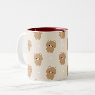 Chonky Brown Bear Two-Tone Coffee Mug