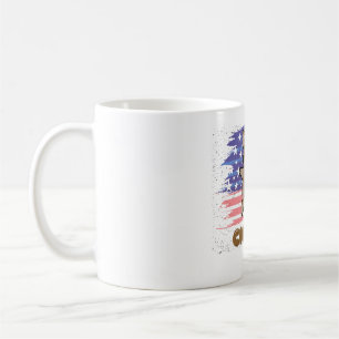 Chonky Corgi Patriotic USA Flag Funny Dog Gift Coffee Mug