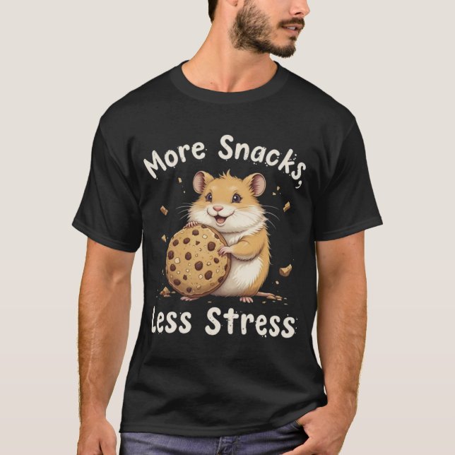 "Chonky Hamster T-Shirt – Funny More Snacks Less S (Front)