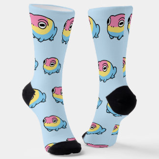 Chonky Pansexual Frog Pride Socks | Cute Pan Pride