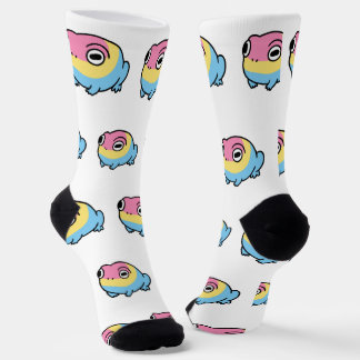 Chonky Pansexual Frog Pride Socks | Cute Pan Pride