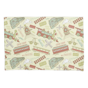 Choo Choo Antique Trains Pillowcase