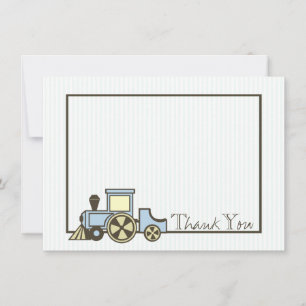 Choo Choo Baby Thank You Flat Note Card