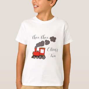 Choo Choo I’m Two red train birthday T-Shirt