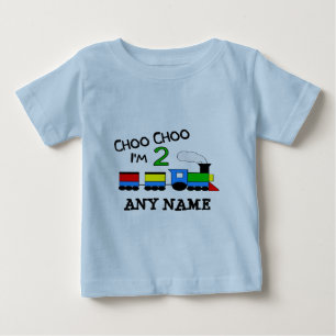 Choo Choo I'm 2!  With TRAIN Baby T-Shirt