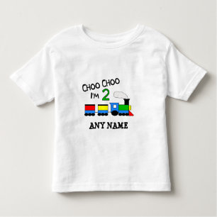 Choo Choo I'm 2! With TRAIN Toddler T-Shirt