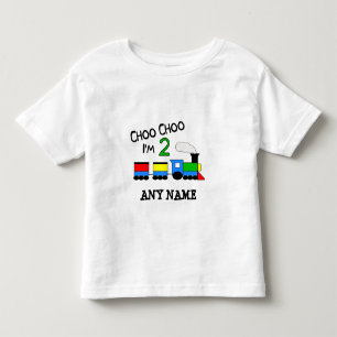Choo Choo I'm 2! With TRAIN Toddler T-Shirt
