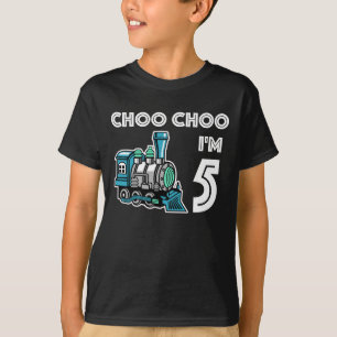 Choo Choo I'm 5 years old cute train t shirt