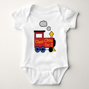 Choo Choo I'm Two Baby Bodysuit