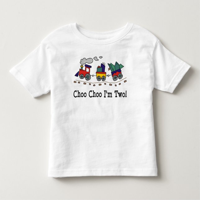 Choo Choo I'm Two Birthday T-shirt (Front)