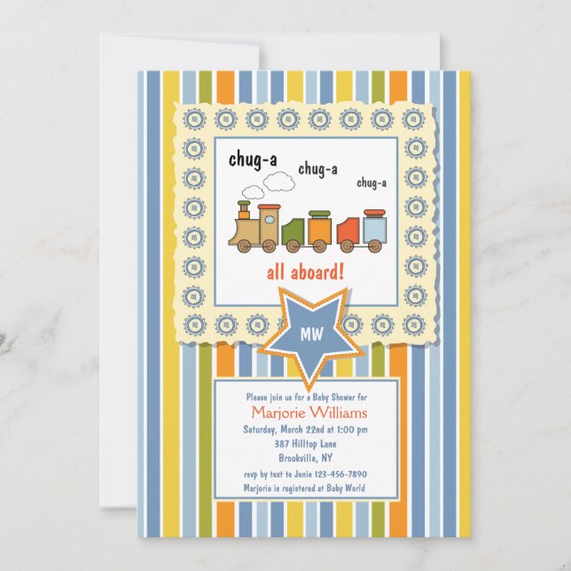 Choo Choo Invitation (Front)