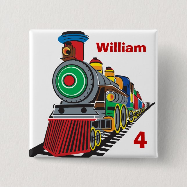 Choo Choo Train 15 Cm Square Badge (Front)