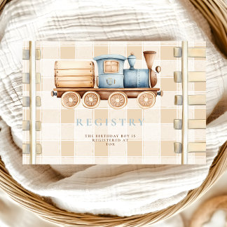 Choo Choo Train 1st Birthday   Registry Enclosure Card