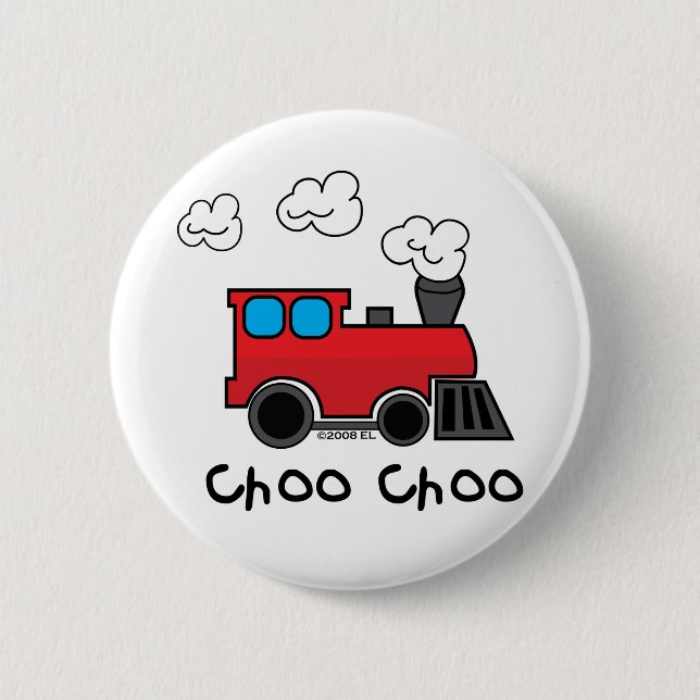 Choo Choo Train 6 Cm Round Badge (Front)