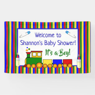 Choo Choo Train Baby Shower Banner