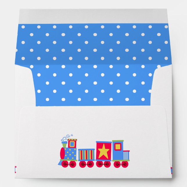 Choo Choo Train Baby Shower Envelope (Back (Bottom))