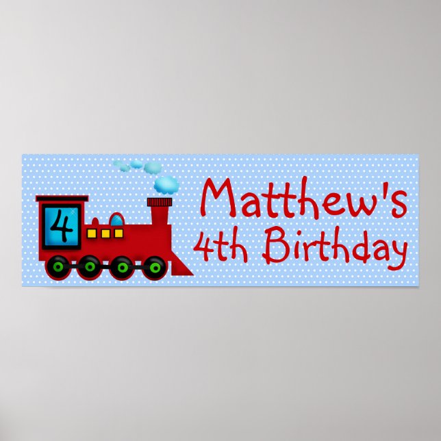Choo Choo Train Banner Poster (Front)