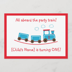 Choo Choo Train Birthday Invitation