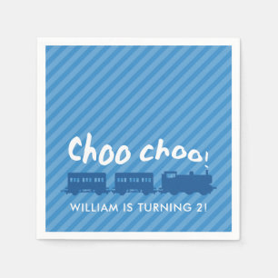 Choo choo train children's birthday party napkin