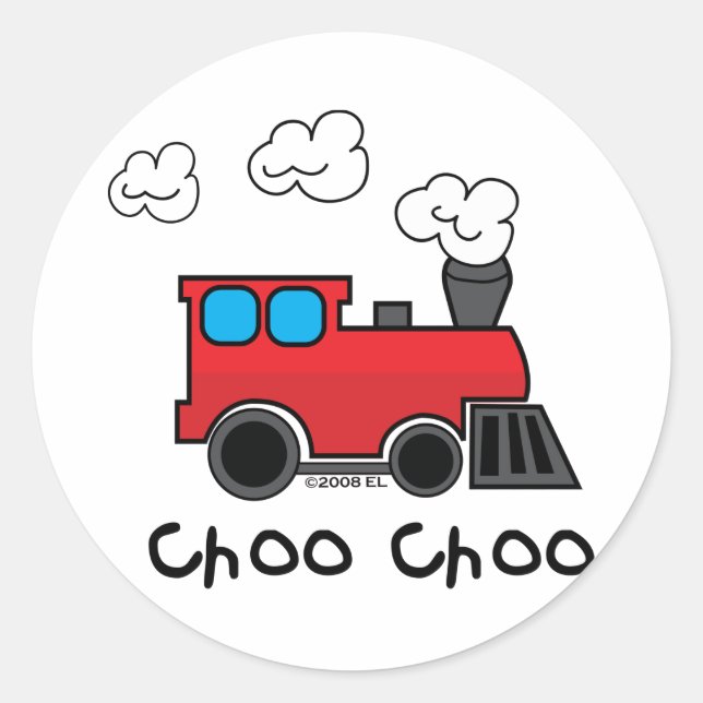 Choo Choo Train Classic Round Sticker (Front)