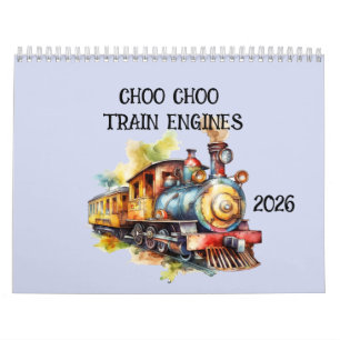 Choo Choo Train Engines Children's Calendar
