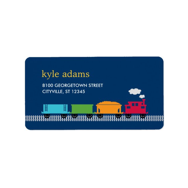 Choo Choo Train Kids Address Label (Front)