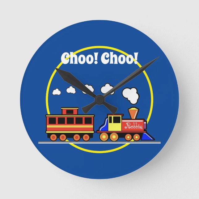 Choo Choo Train Round Clock (Front)