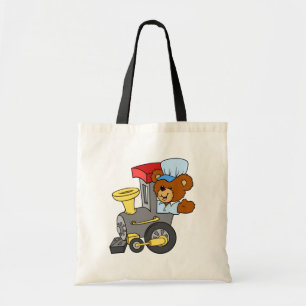 Choo Choo Train Teddy Bear Tote Bag