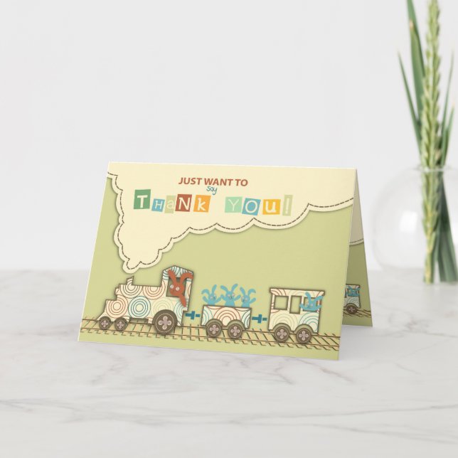 Choo Choo Train Thank You Card (Front)