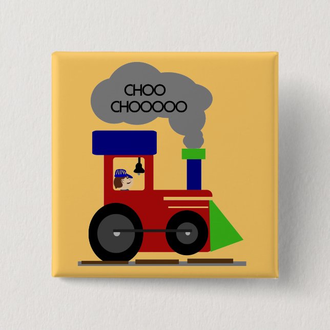 Choo Choo Train tshirts and Gifts 15 Cm Square Badge (Front)