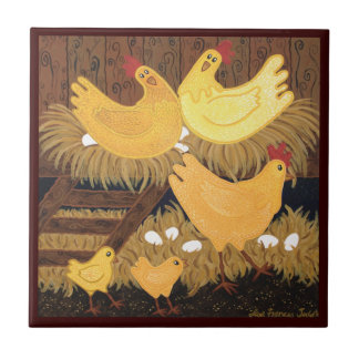 Chookie House Printed Ceramic Tile